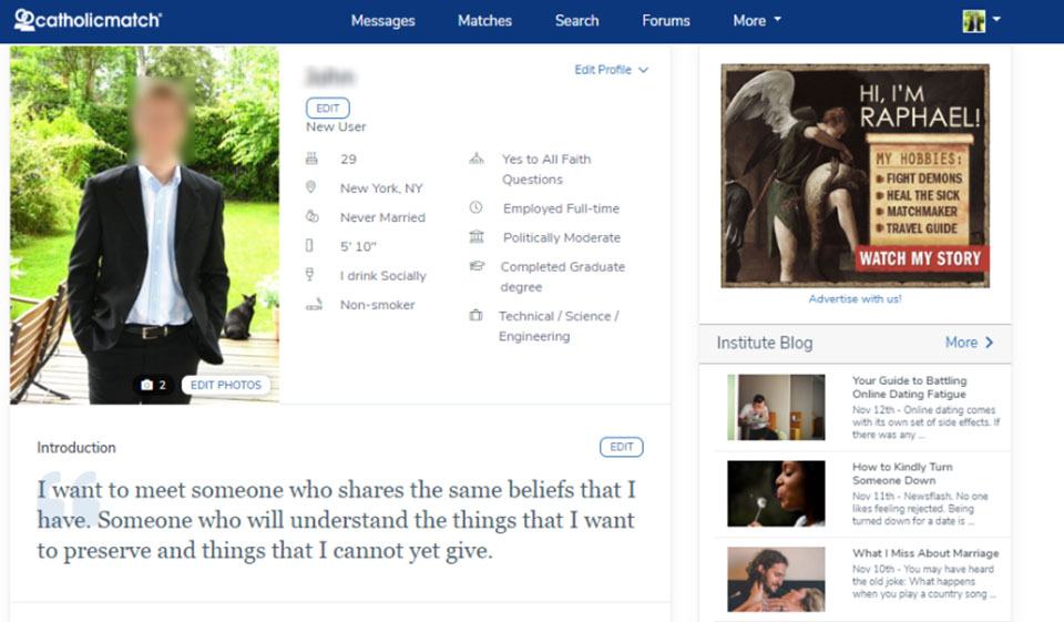 CatholicMatch orientation