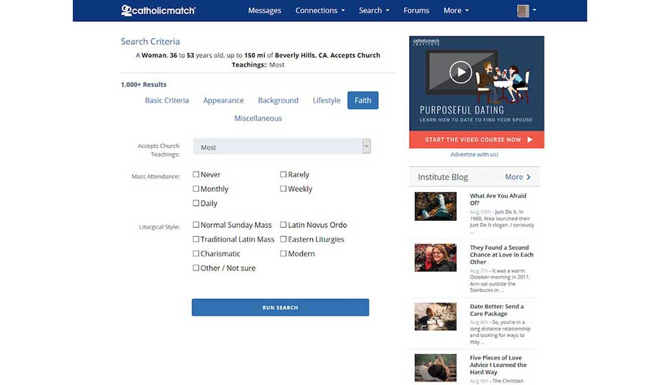 CatholicMatch usability
